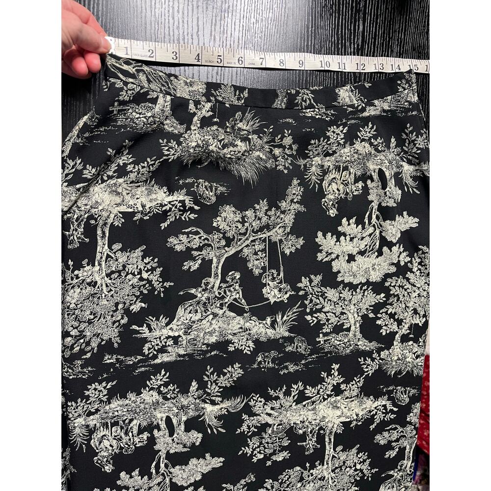 Vintage 90's Classic French Toile A-Line Skirt by Kathie Lee Collection - Picture 4 of 6